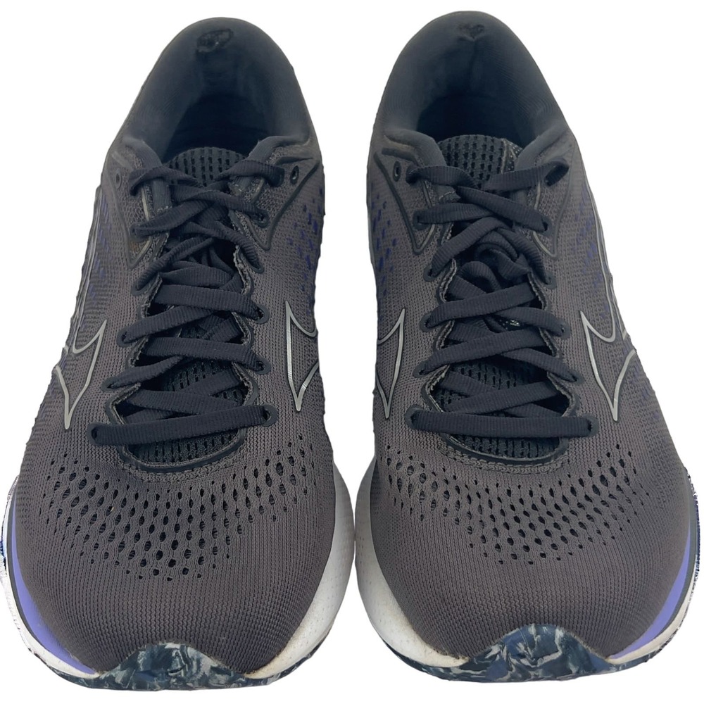 Mizuno Wave Wmns Rider 25 Athletic Gym Running Shoes US Sz 9 Gray w/Purple Trim